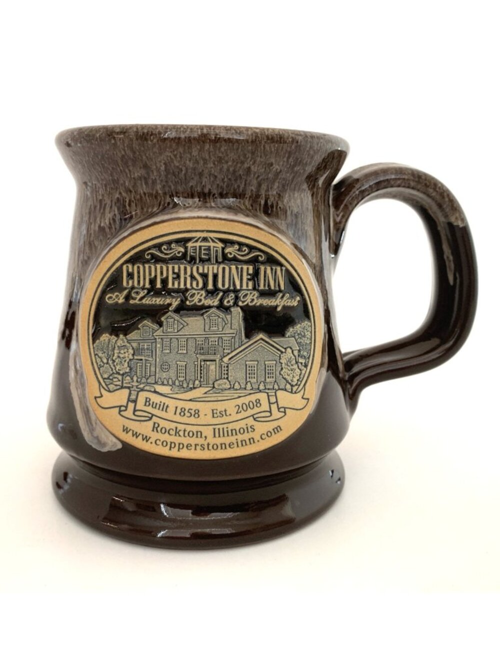 Deneen Pottery Copperstone Inn Mug Rockton IL 2015 Hand Thrown Coffee Tea Cup - Picture 3 of 8